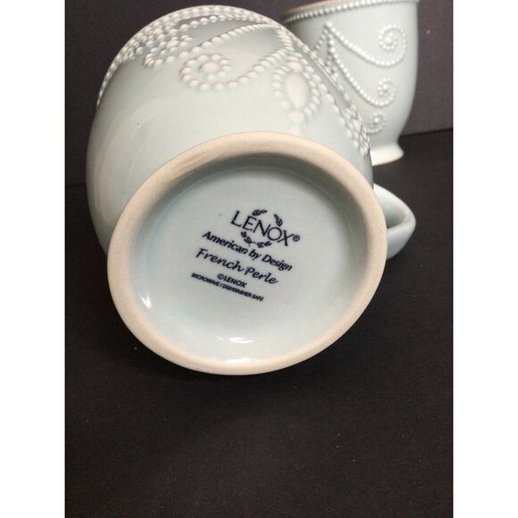 Lenox French Perle Dinnerware Mugs Set Of 2 Coffee Tea Cups - Picture 5 of 7